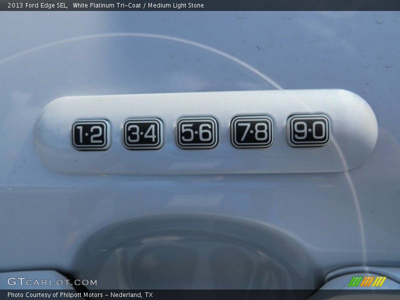 White Platinum Tri-Coat / Medium Light Stone 2013 Ford Edge SEL