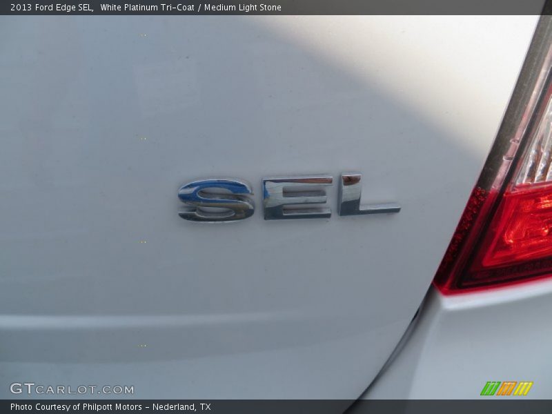 White Platinum Tri-Coat / Medium Light Stone 2013 Ford Edge SEL