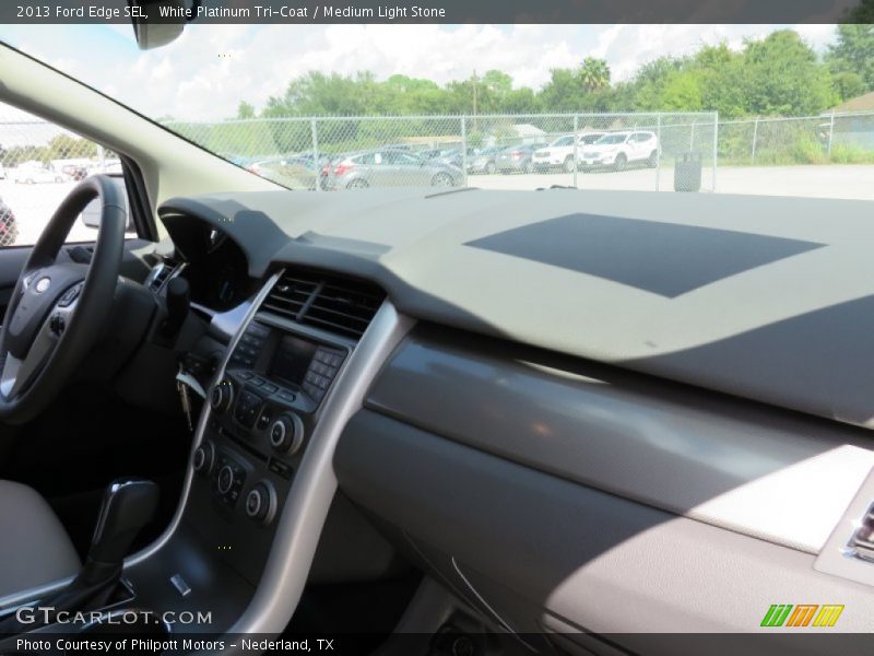 White Platinum Tri-Coat / Medium Light Stone 2013 Ford Edge SEL