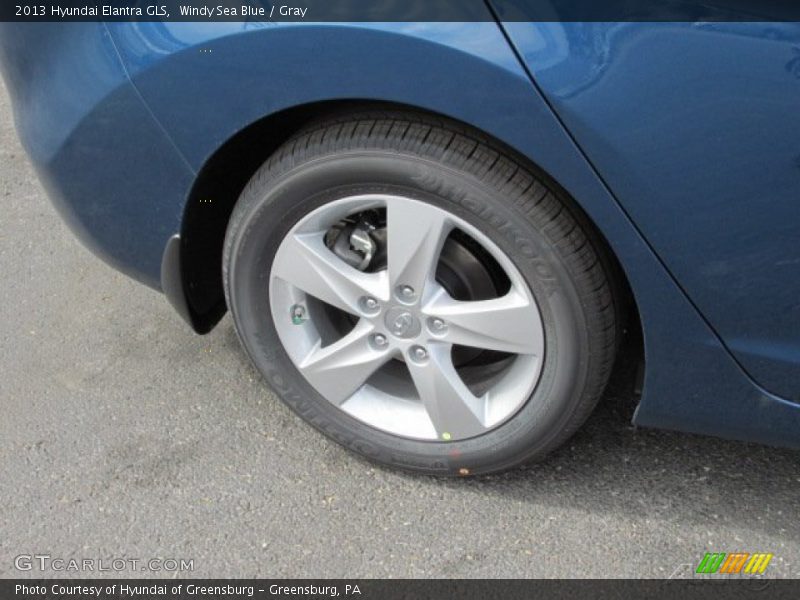 Windy Sea Blue / Gray 2013 Hyundai Elantra GLS