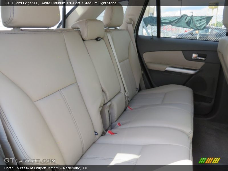 White Platinum Tri-Coat / Medium Light Stone 2013 Ford Edge SEL