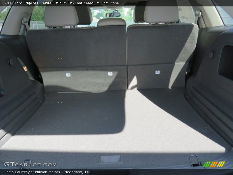 White Platinum Tri-Coat / Medium Light Stone 2013 Ford Edge SEL