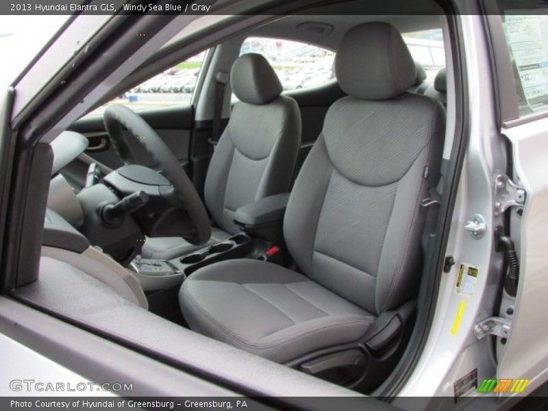 Windy Sea Blue / Gray 2013 Hyundai Elantra GLS