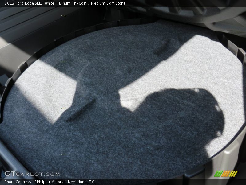 White Platinum Tri-Coat / Medium Light Stone 2013 Ford Edge SEL