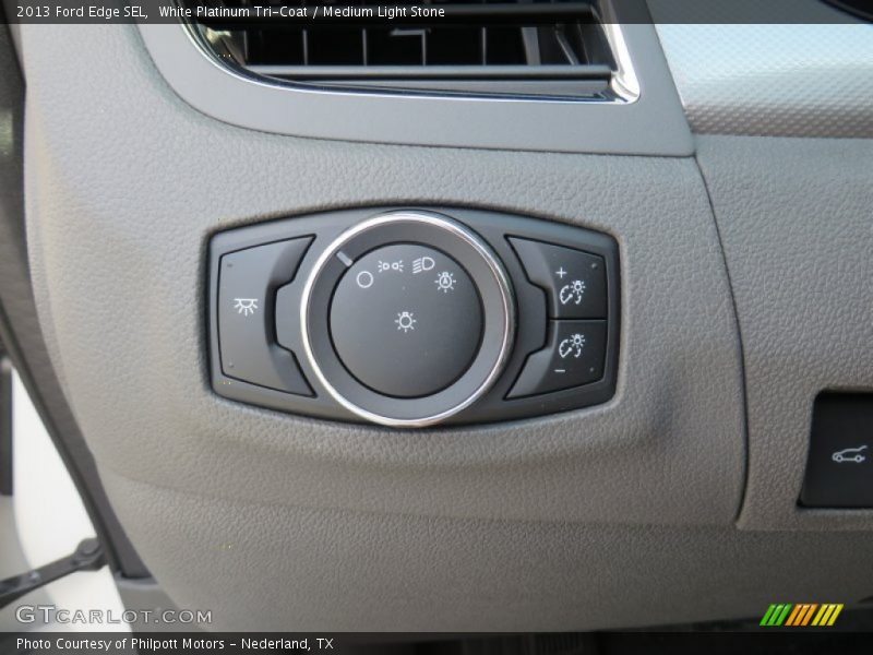 White Platinum Tri-Coat / Medium Light Stone 2013 Ford Edge SEL