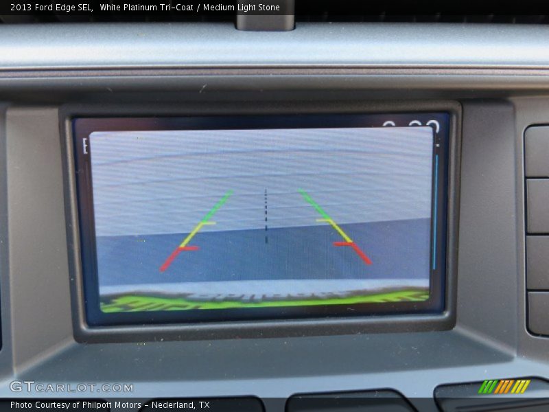White Platinum Tri-Coat / Medium Light Stone 2013 Ford Edge SEL
