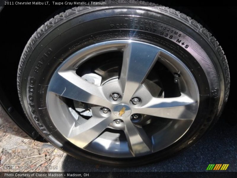 Taupe Gray Metallic / Titanium 2011 Chevrolet Malibu LT