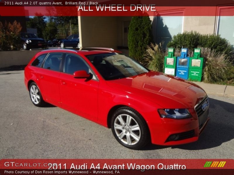 Brilliant Red / Black 2011 Audi A4 2.0T quattro Avant