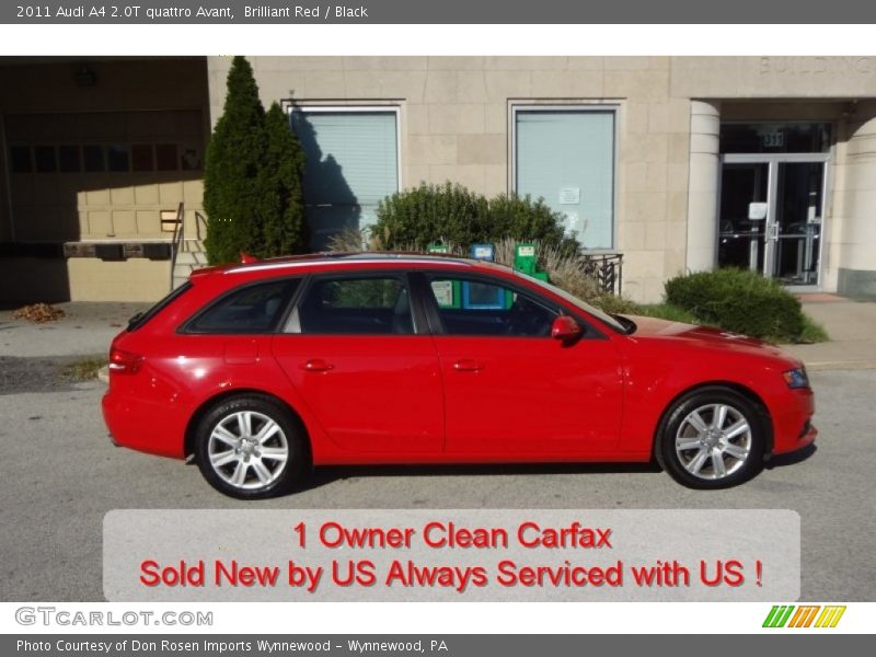 Brilliant Red / Black 2011 Audi A4 2.0T quattro Avant