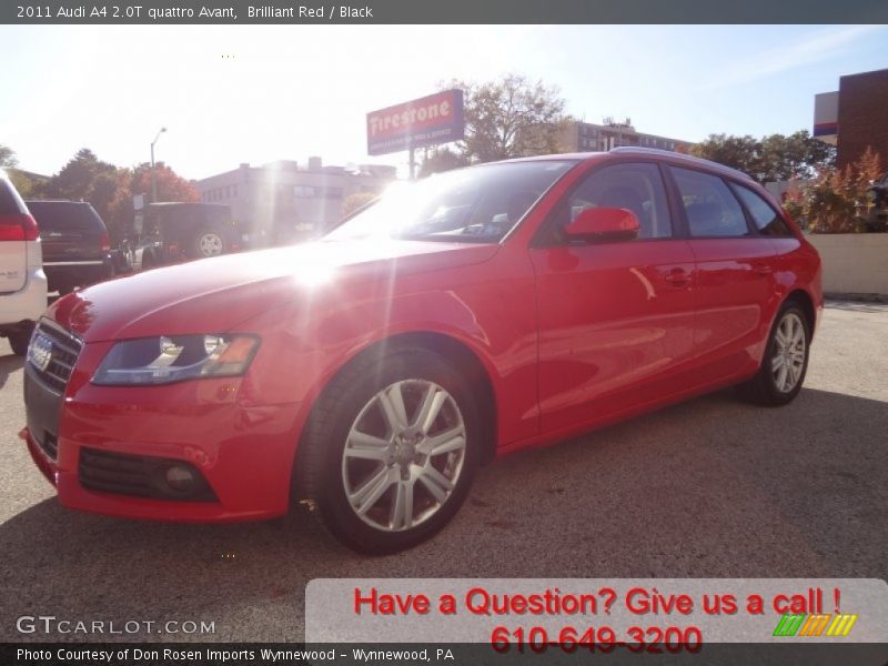 Brilliant Red / Black 2011 Audi A4 2.0T quattro Avant
