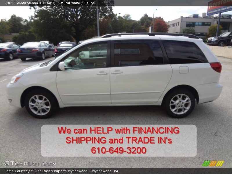 Natural White / Taupe 2005 Toyota Sienna XLE AWD