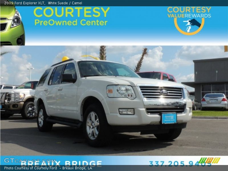 White Suede / Camel 2009 Ford Explorer XLT