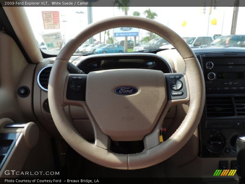 White Suede / Camel 2009 Ford Explorer XLT