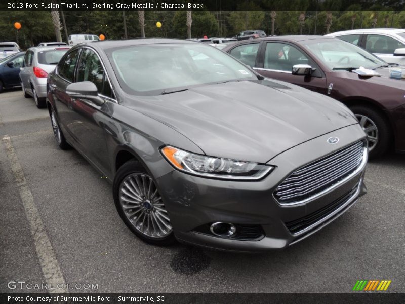 Sterling Gray Metallic / Charcoal Black 2013 Ford Fusion Titanium