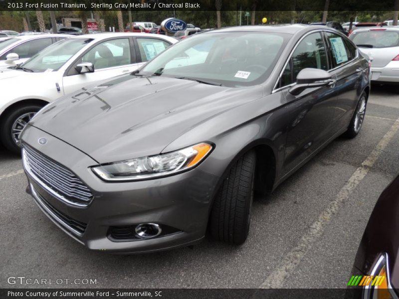 Sterling Gray Metallic / Charcoal Black 2013 Ford Fusion Titanium