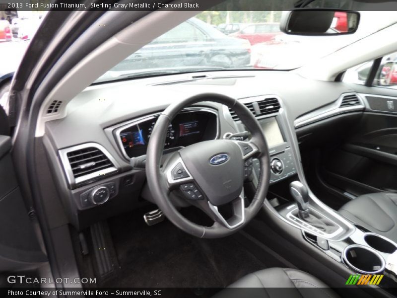 Sterling Gray Metallic / Charcoal Black 2013 Ford Fusion Titanium