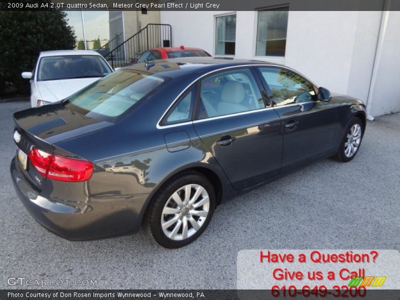 Meteor Grey Pearl Effect / Light Grey 2009 Audi A4 2.0T quattro Sedan