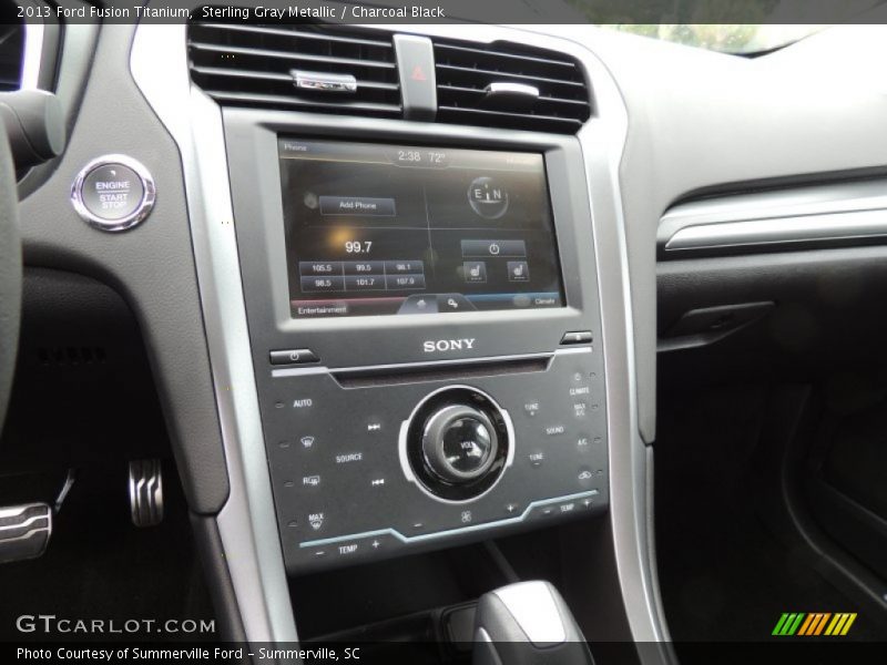 Sterling Gray Metallic / Charcoal Black 2013 Ford Fusion Titanium