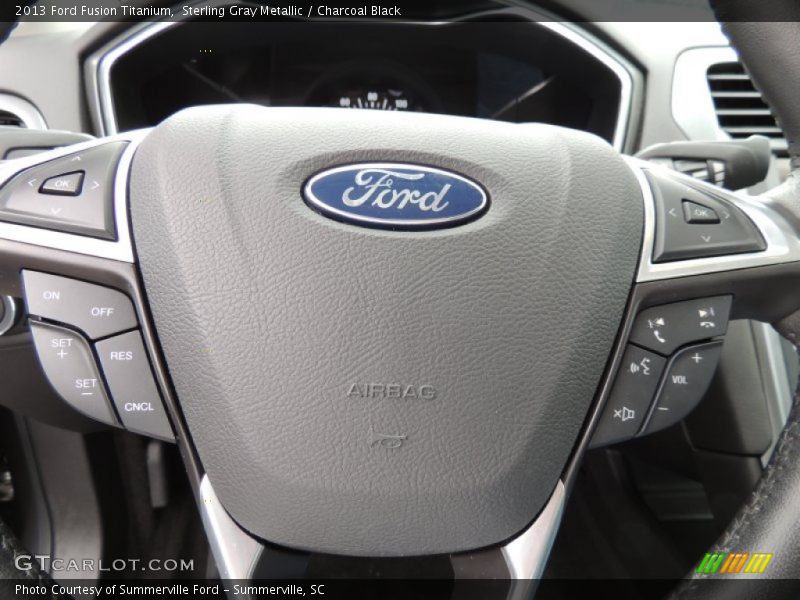 Sterling Gray Metallic / Charcoal Black 2013 Ford Fusion Titanium