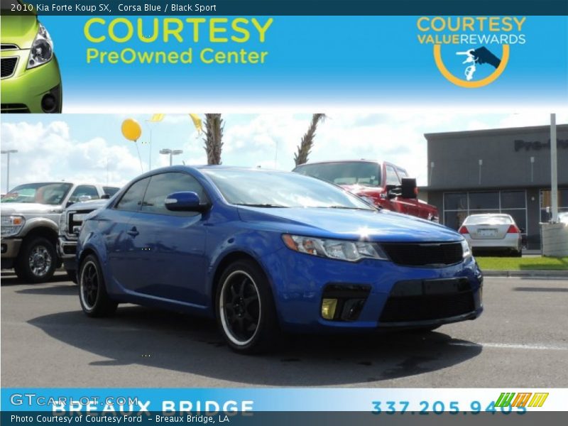 Corsa Blue / Black Sport 2010 Kia Forte Koup SX