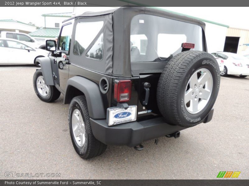 Black / Black 2012 Jeep Wrangler Sport 4x4