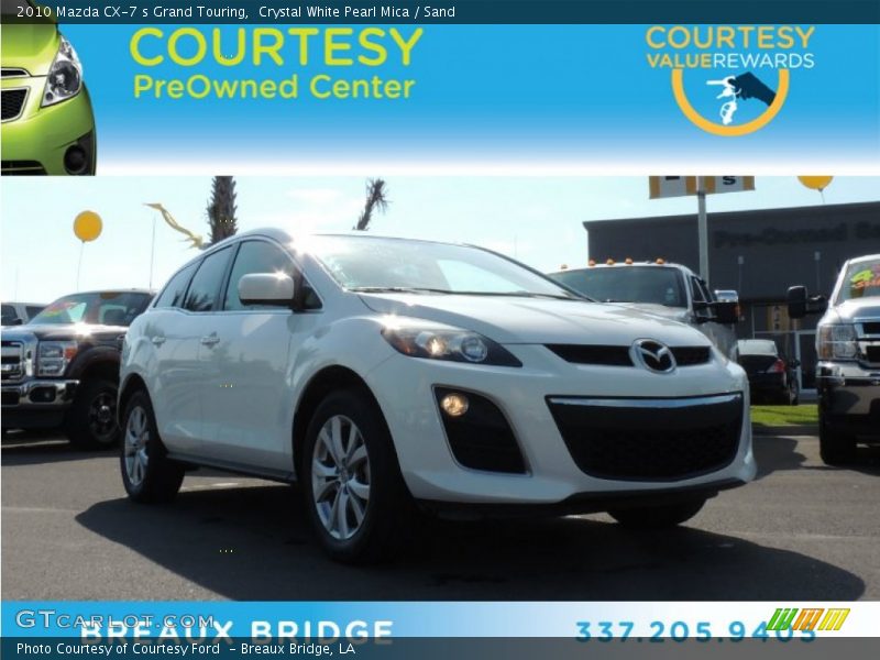 Crystal White Pearl Mica / Sand 2010 Mazda CX-7 s Grand Touring