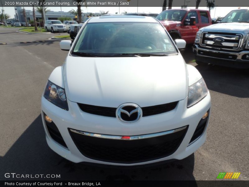 Crystal White Pearl Mica / Sand 2010 Mazda CX-7 s Grand Touring