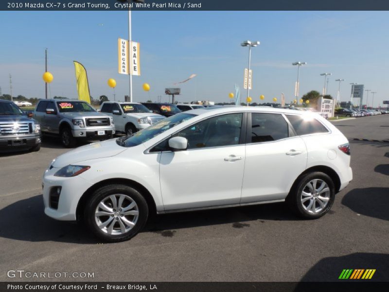 Crystal White Pearl Mica / Sand 2010 Mazda CX-7 s Grand Touring