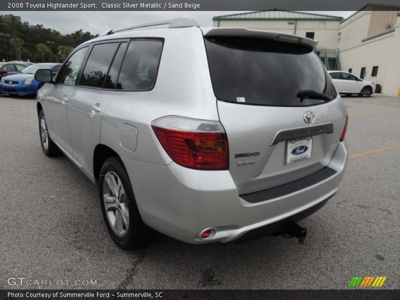 Classic Silver Metallic / Sand Beige 2008 Toyota Highlander Sport