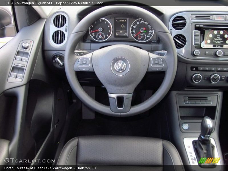 Pepper Gray Metallic / Black 2014 Volkswagen Tiguan SEL