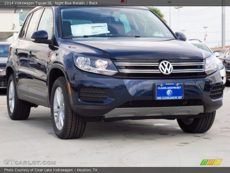 Night Blue Metallic / Black 2014 Volkswagen Tiguan SE