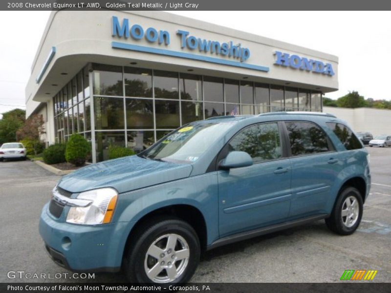 Golden Teal Metallic / Light Gray 2008 Chevrolet Equinox LT AWD