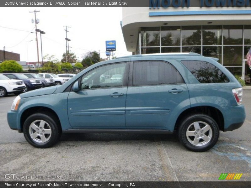 Golden Teal Metallic / Light Gray 2008 Chevrolet Equinox LT AWD