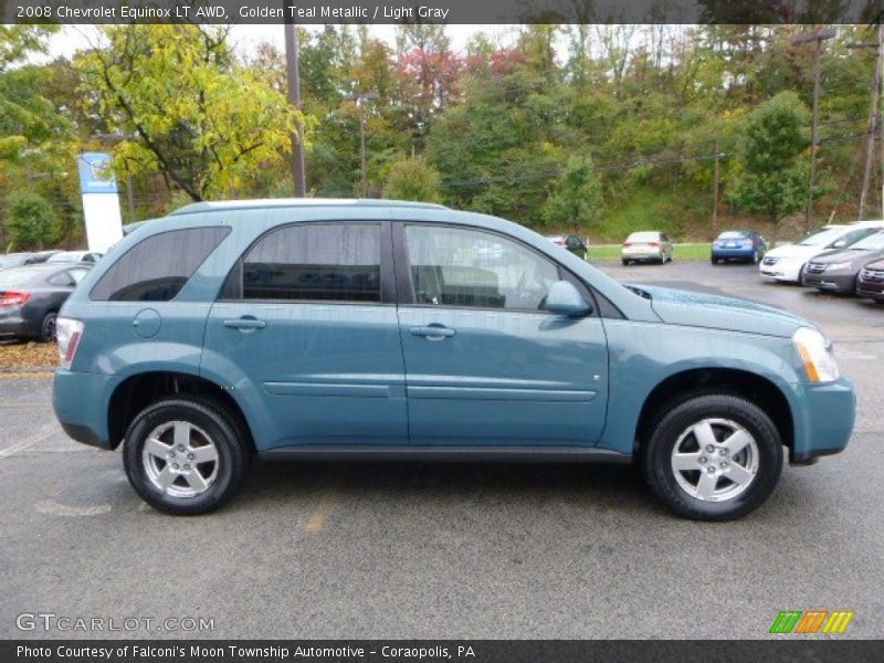 Golden Teal Metallic / Light Gray 2008 Chevrolet Equinox LT AWD