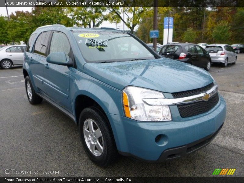Golden Teal Metallic / Light Gray 2008 Chevrolet Equinox LT AWD