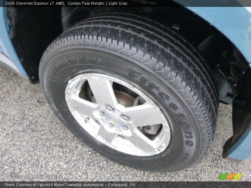 Golden Teal Metallic / Light Gray 2008 Chevrolet Equinox LT AWD
