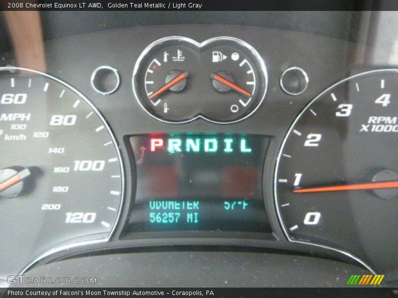 Golden Teal Metallic / Light Gray 2008 Chevrolet Equinox LT AWD