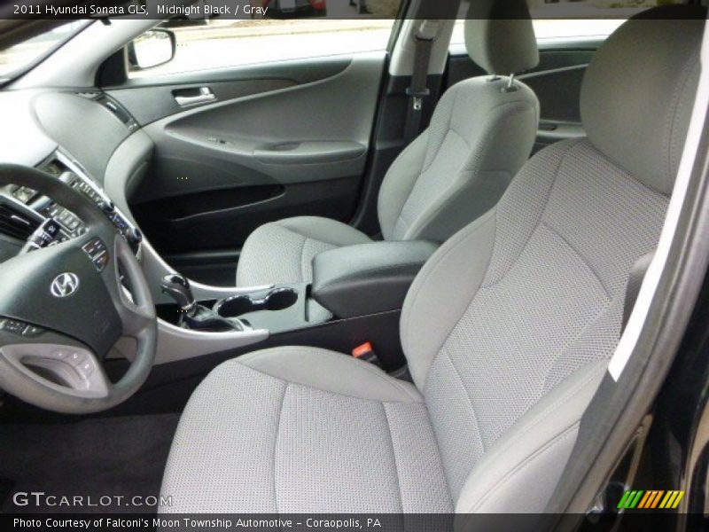 Midnight Black / Gray 2011 Hyundai Sonata GLS