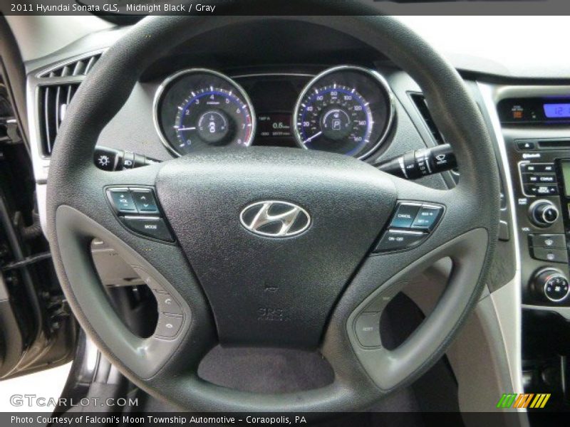 Midnight Black / Gray 2011 Hyundai Sonata GLS