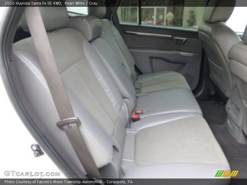 Pearl White / Gray 2010 Hyundai Santa Fe SE 4WD