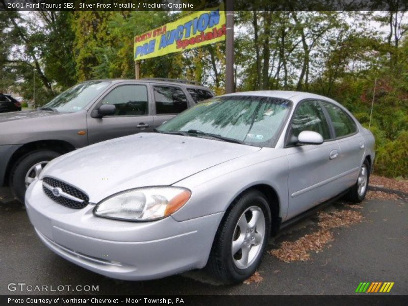 Silver Frost Metallic / Medium Graphite 2001 Ford Taurus SES