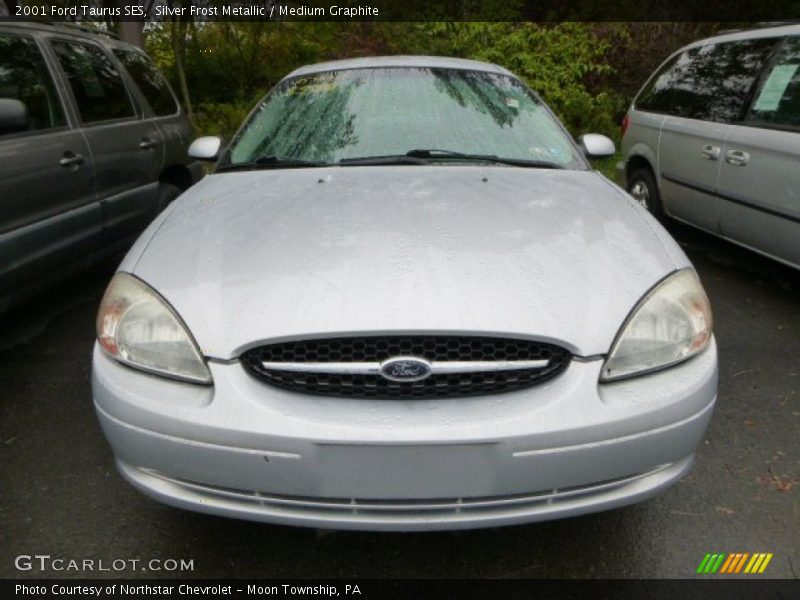 Silver Frost Metallic / Medium Graphite 2001 Ford Taurus SES