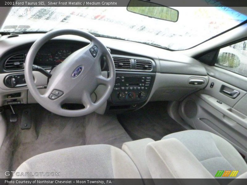 Silver Frost Metallic / Medium Graphite 2001 Ford Taurus SES