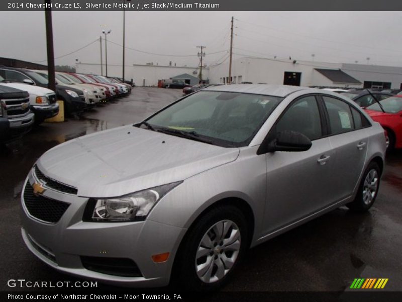 Silver Ice Metallic / Jet Black/Medium Titanium 2014 Chevrolet Cruze LS