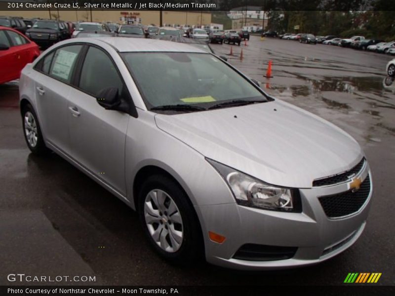 Silver Ice Metallic / Jet Black/Medium Titanium 2014 Chevrolet Cruze LS