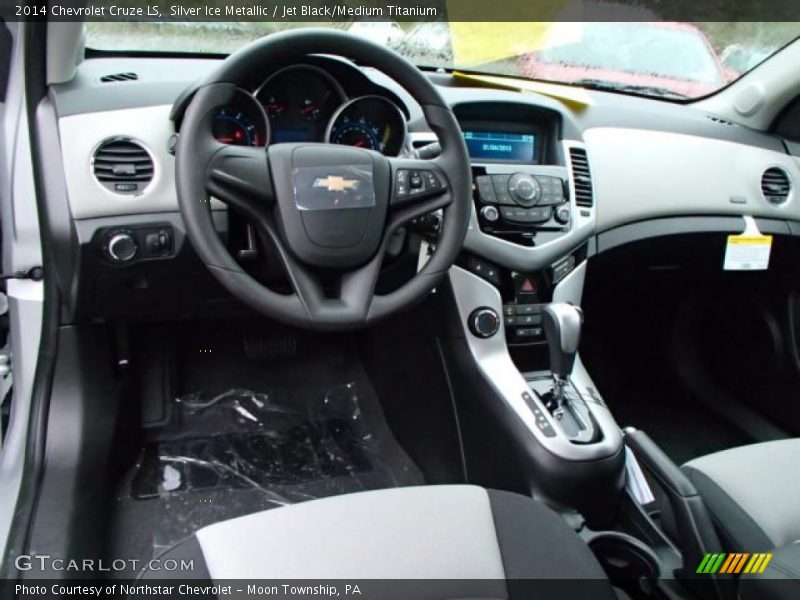 Silver Ice Metallic / Jet Black/Medium Titanium 2014 Chevrolet Cruze LS