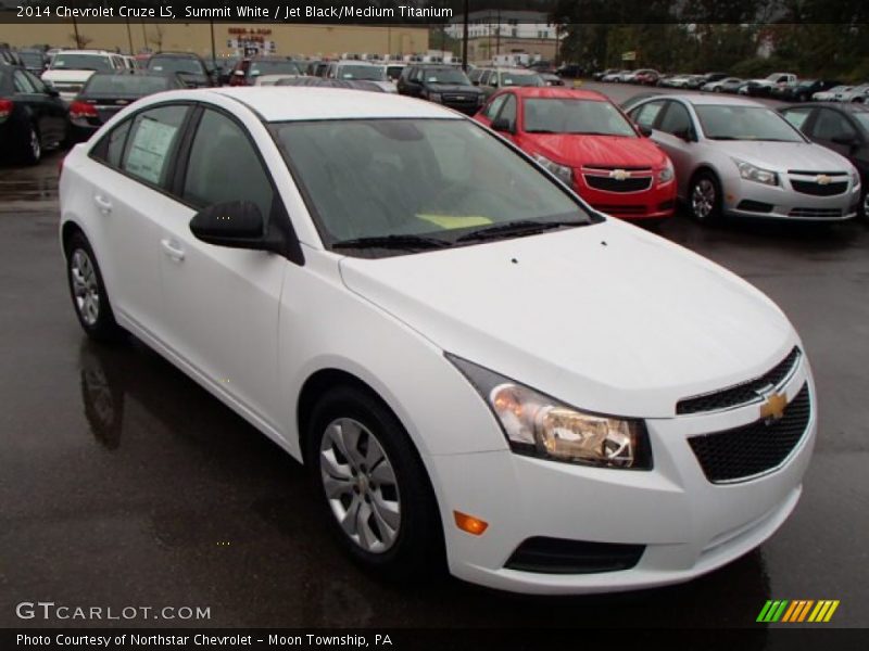 Summit White / Jet Black/Medium Titanium 2014 Chevrolet Cruze LS