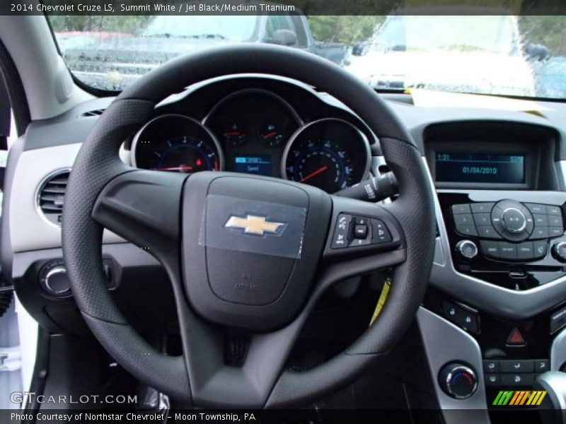Summit White / Jet Black/Medium Titanium 2014 Chevrolet Cruze LS