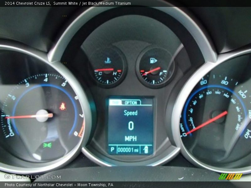 Summit White / Jet Black/Medium Titanium 2014 Chevrolet Cruze LS