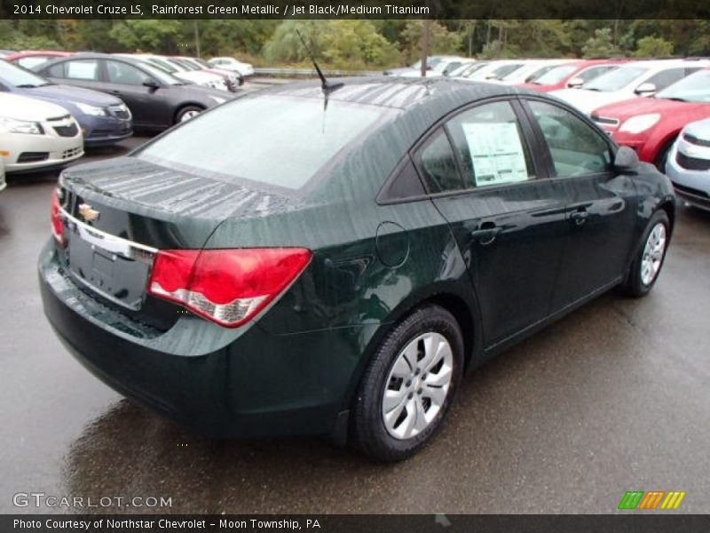 Rainforest Green Metallic / Jet Black/Medium Titanium 2014 Chevrolet Cruze LS